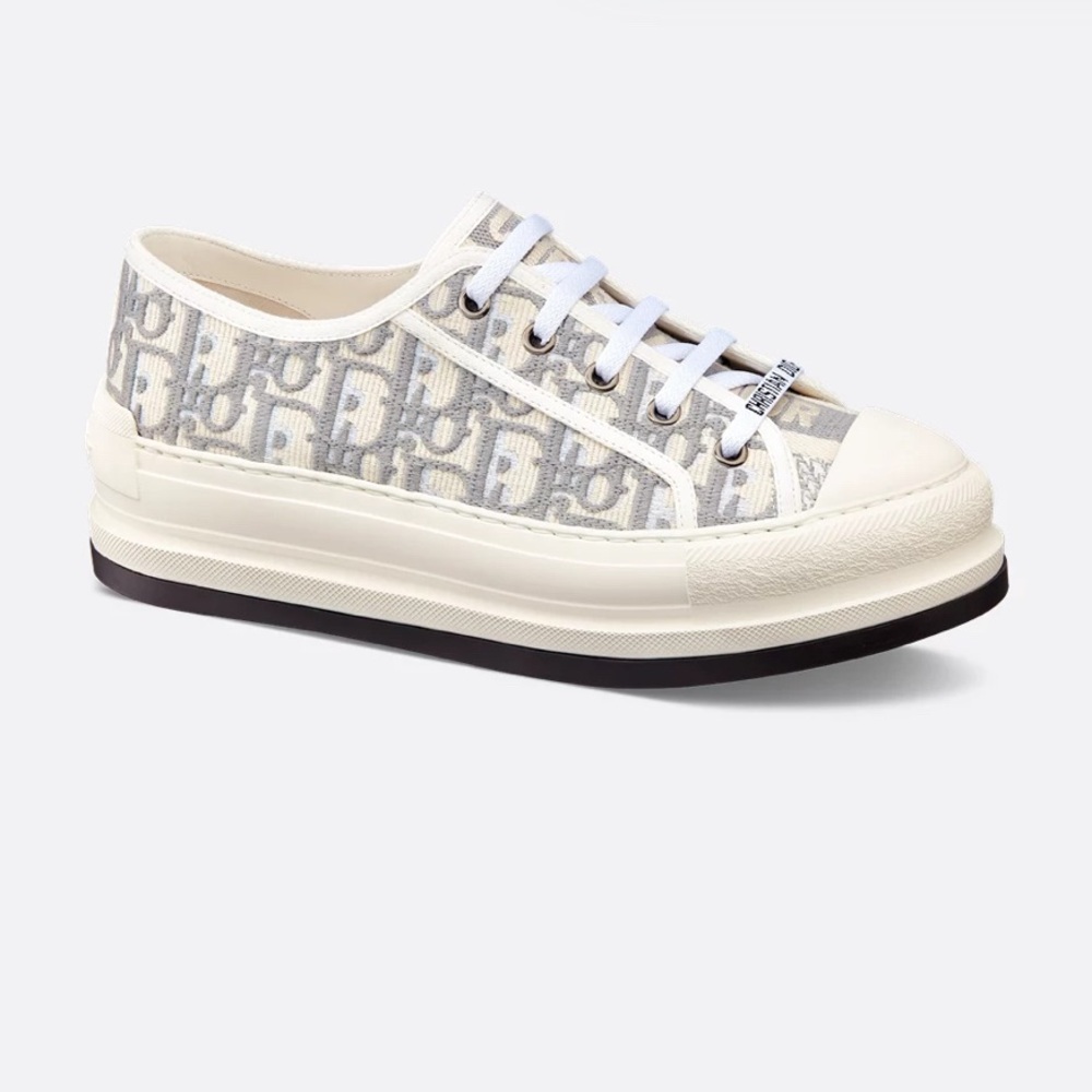 Dior Women's Cream and Gray Sneakers